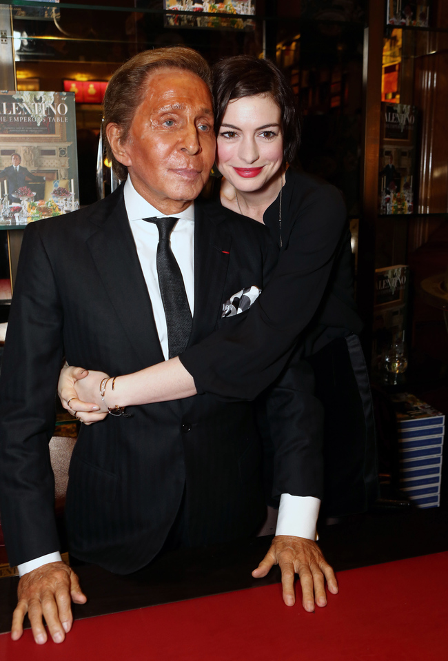 Valentino and Anne Hathaway
