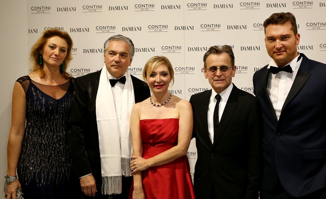 From left: Riccarda Contini, gallery director Stefano Contini, Silvia Damiani, artist Mikhail Baryshnikov and gallery director Christian Contini at the Dancing Awayphotographic exhibition by Mikhail Baryshnikovcredit: Damiani