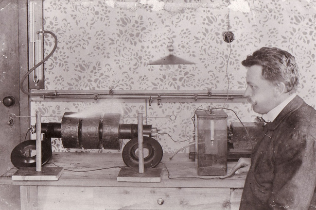 Daniel Swarovski and his machine, 1892