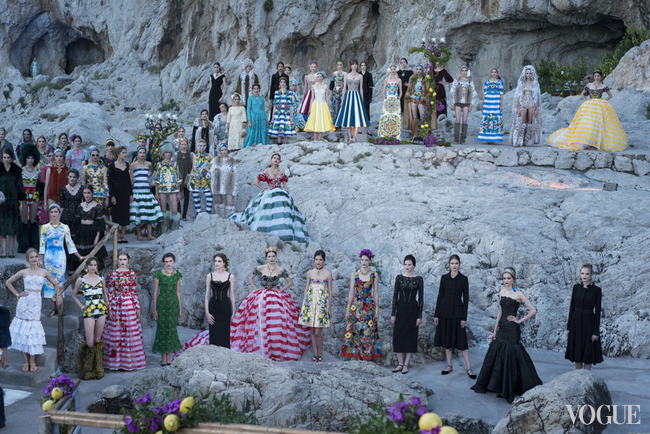 Dolce & Gabbana осень/зима 2014, показ Alta Moda на Капри 