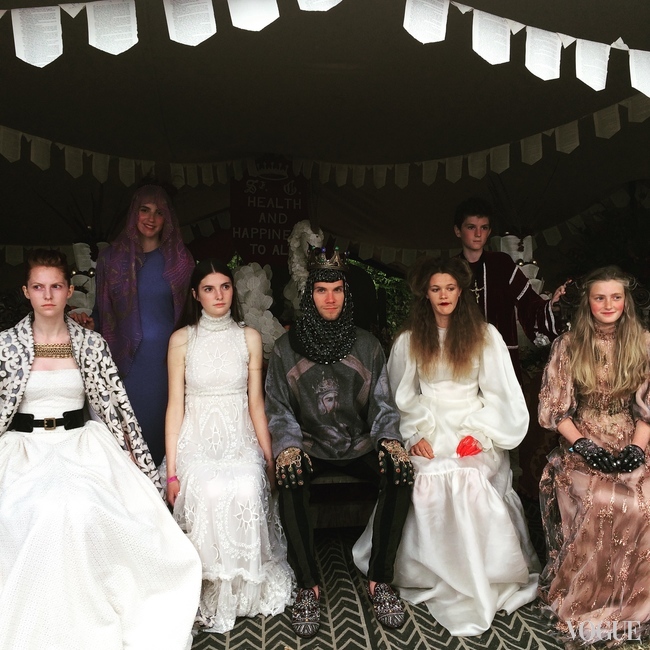 Mediaeval fashion show at the Port Eliot Festival
