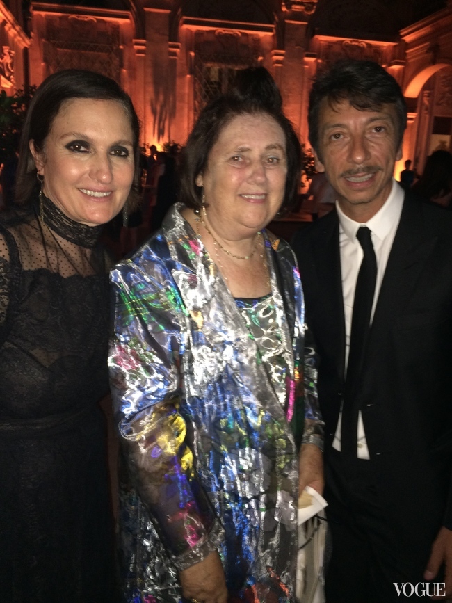 Suzy Menkes with Maria Grazia Chiuri and Pierpaolo Piccioli, Creative Directors of Valentino