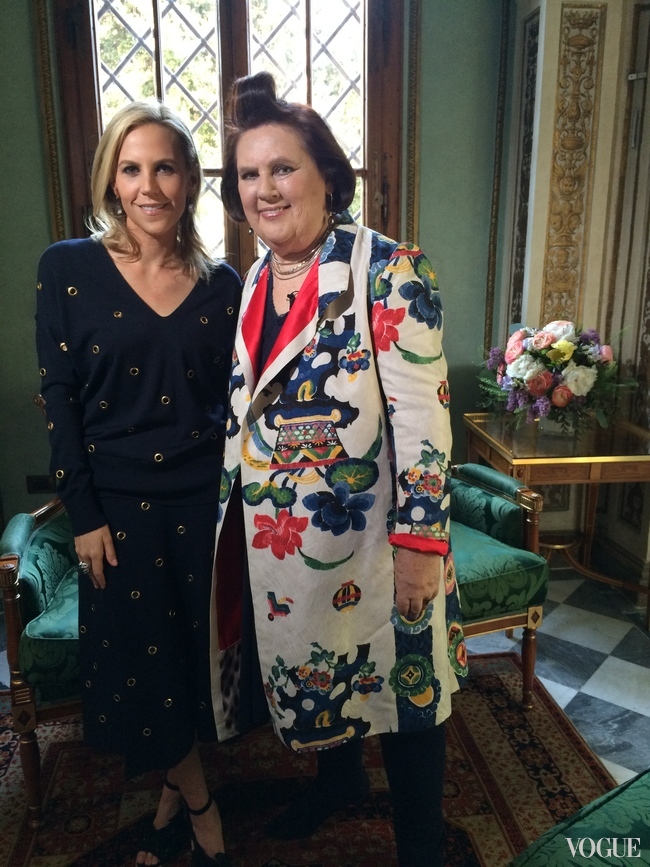 Suzy Menkes and Tory Burch
