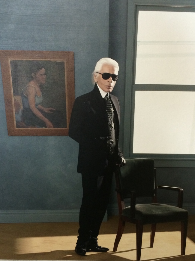 Karl Lagerfeld in one of only two images in the exhibition