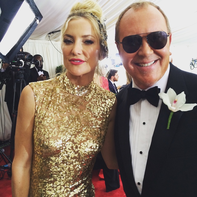 Kate Hudson wore Michael Kors and arrived with him too