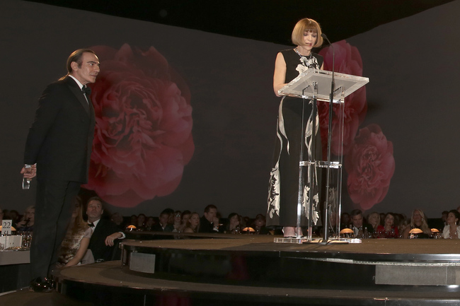 No one has supported Galliano more than Anna Wintour. It was a tender moment as he gave her the Outstanding Achievement award