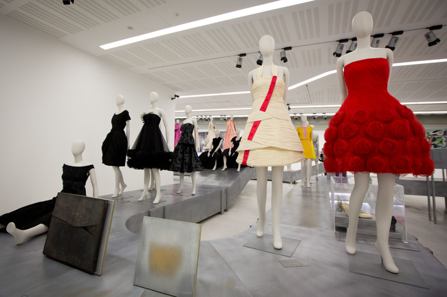 Maxxi Museum Bellissima exhibition with a red Valentino dress